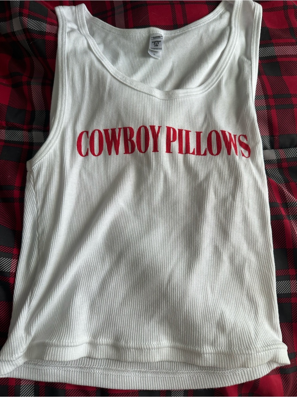 Los Angeles Apparel White Ribbed Cotton Tank
